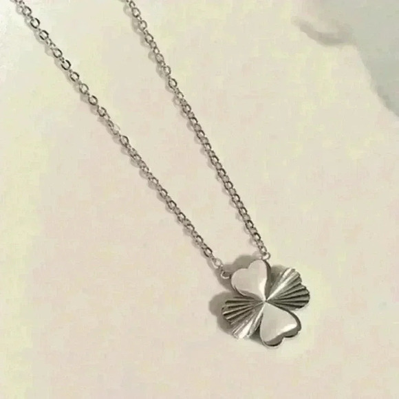 Darla Four Leaf Clover Pendant Necklace in Silver - Picture 1 of 7